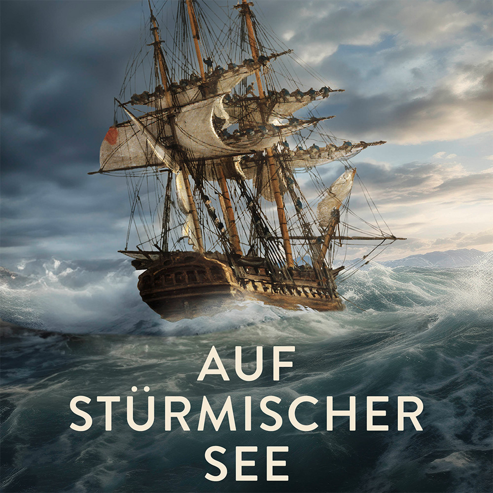 Cover Auf Stürmischer See mit Schiff im Sturm